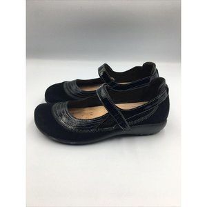 Naot Kirei Black Suede Metallic Comfort Casual